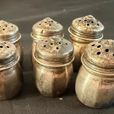 Sterling Silver Salt & Pepper Shakers (6)