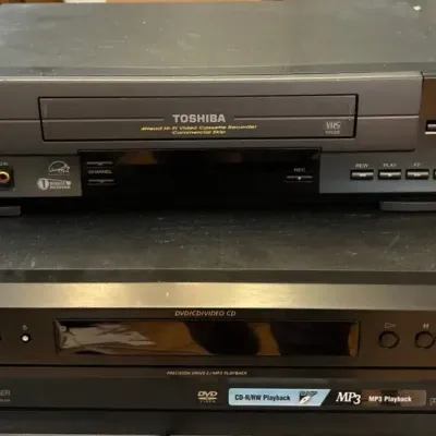 Sony DVD/CD Changer and Toshiba Video Cassette Recorder 