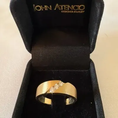 John Atencio 14K Ring With Diamond Stones Size 10
