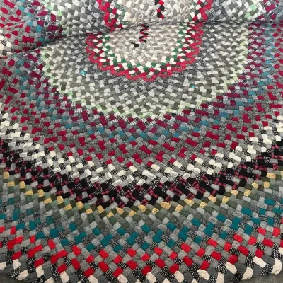 Traditional Handmade Braided Rag Rug 