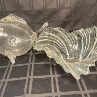 Glass Fishbowl and Serving Bowl