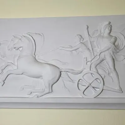 Plaster Based Relief Reproduction Of Alexander The Great