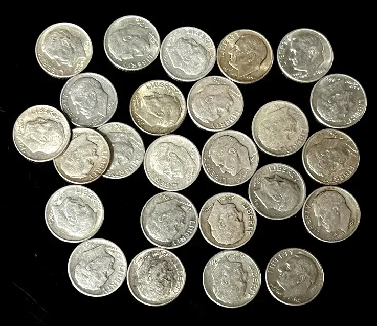 Roosevelt Silver Dimes (25)