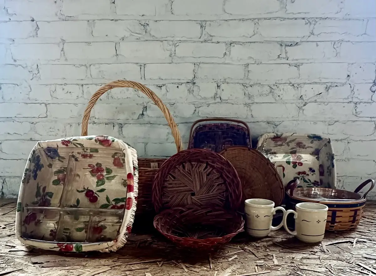 Longaberger & Other Baskets And Mugs