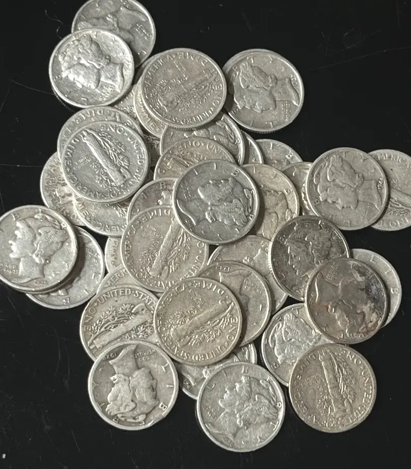 Mercury Silver Dimes (45)