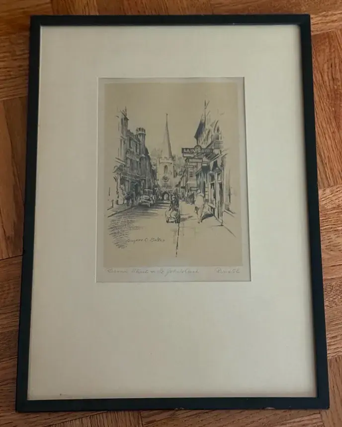 Framed Vintage Print ‘St John’s Arch’ By Marjorie C. Bates