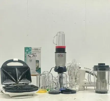 Counter Appliances & Handheld Kitchen w/ Magic Bullet, Kitchentools Mixer, Campbells Sandwich Mkr+++