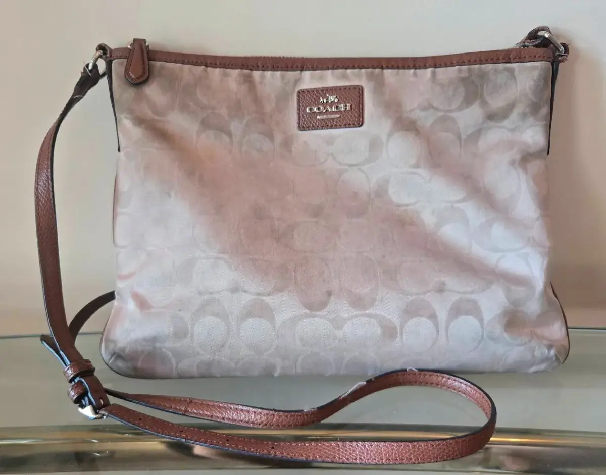 Coach Signature Nylon File Crossbody Bag (Style #52454)