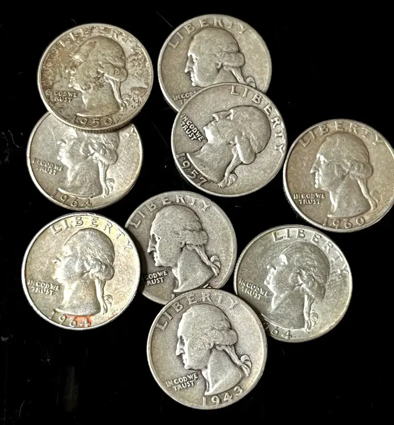 Washington Silver Quarters (9)
