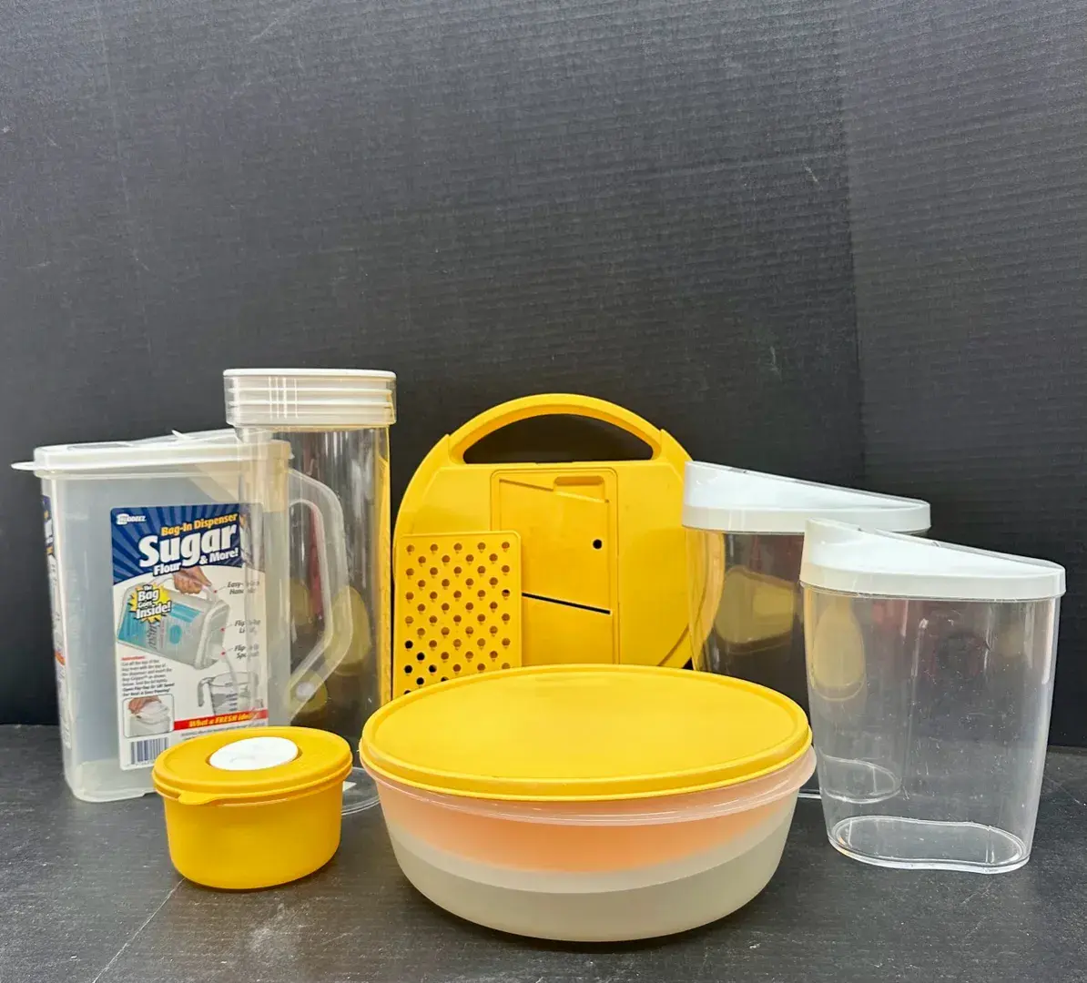 Tupperware and others, working unit set, grater, slicer And cutting board