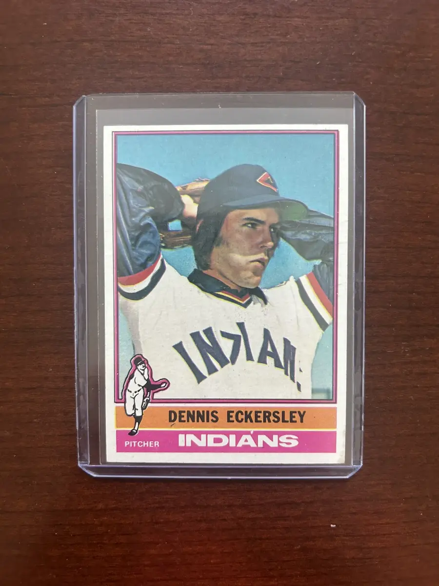 1976 Topps Baseball Card. Dennis Eckersley Rookie - Cleveland Indians. Card #98