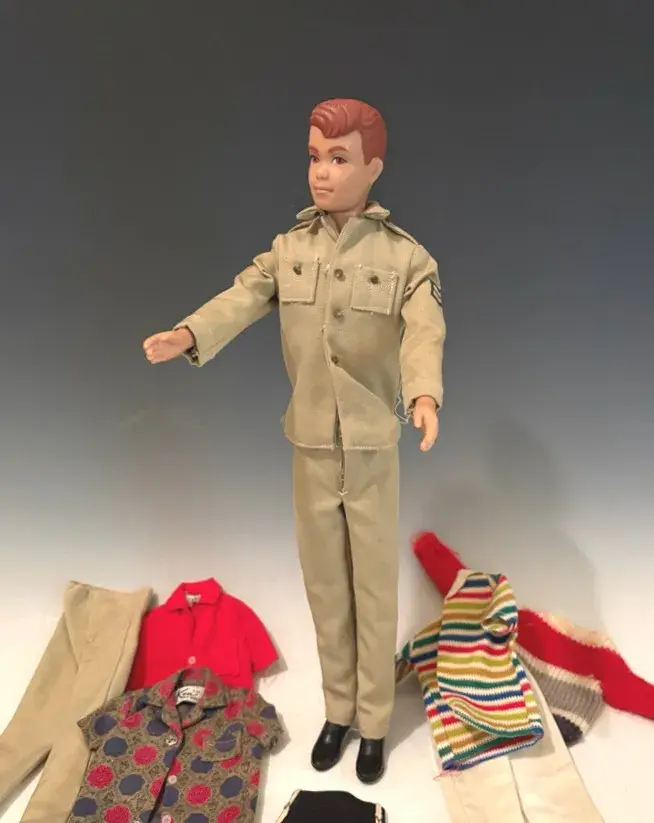 1960 #9 Ken Doll In Air Force/Army Uniform With Clothing 