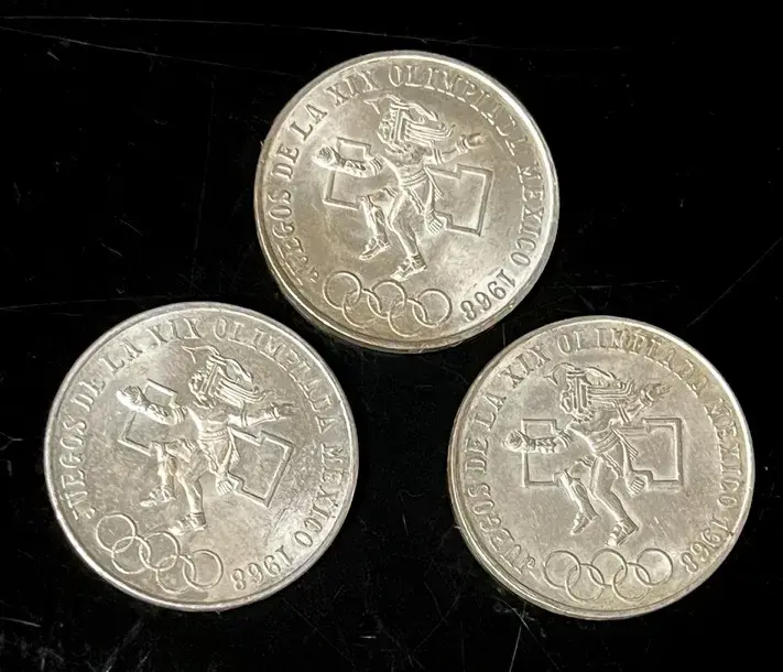 1968 Juegos de la XIX Olimpiada Mexico Silver Coins (3)