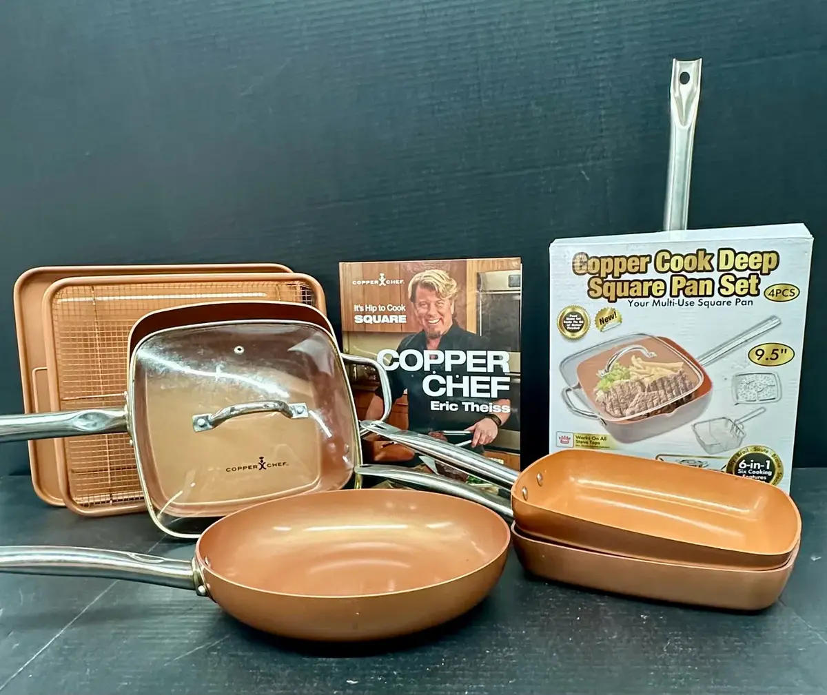 Cooper Cookware w/ Copper Chef, Copper Cook & Others