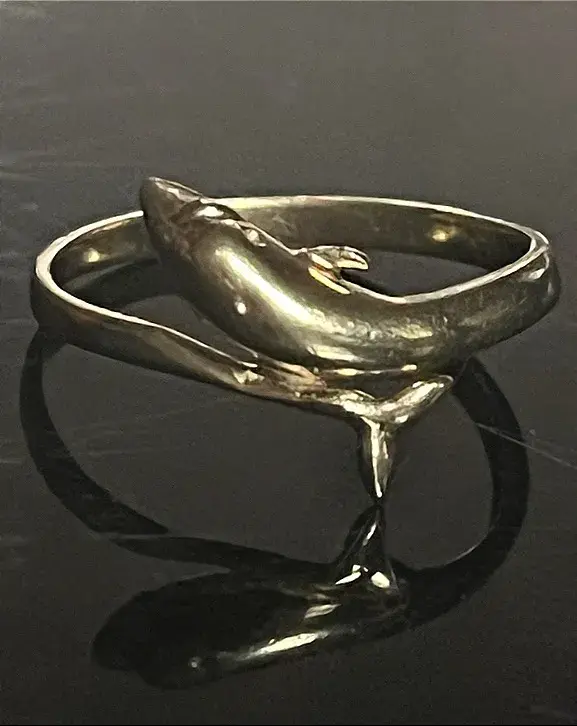 10K Yellow Gold Dolphin Ring