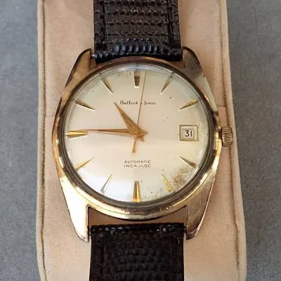 Vintage BULLOCK & JONES Automatic Incabloc Date Wristwatch 