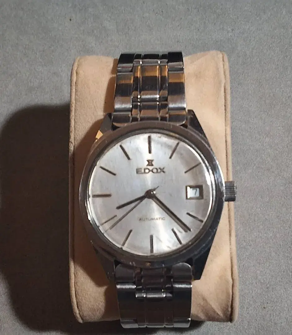 Vintage EDOX Automatic Date Stainless Steel Wristwatch 