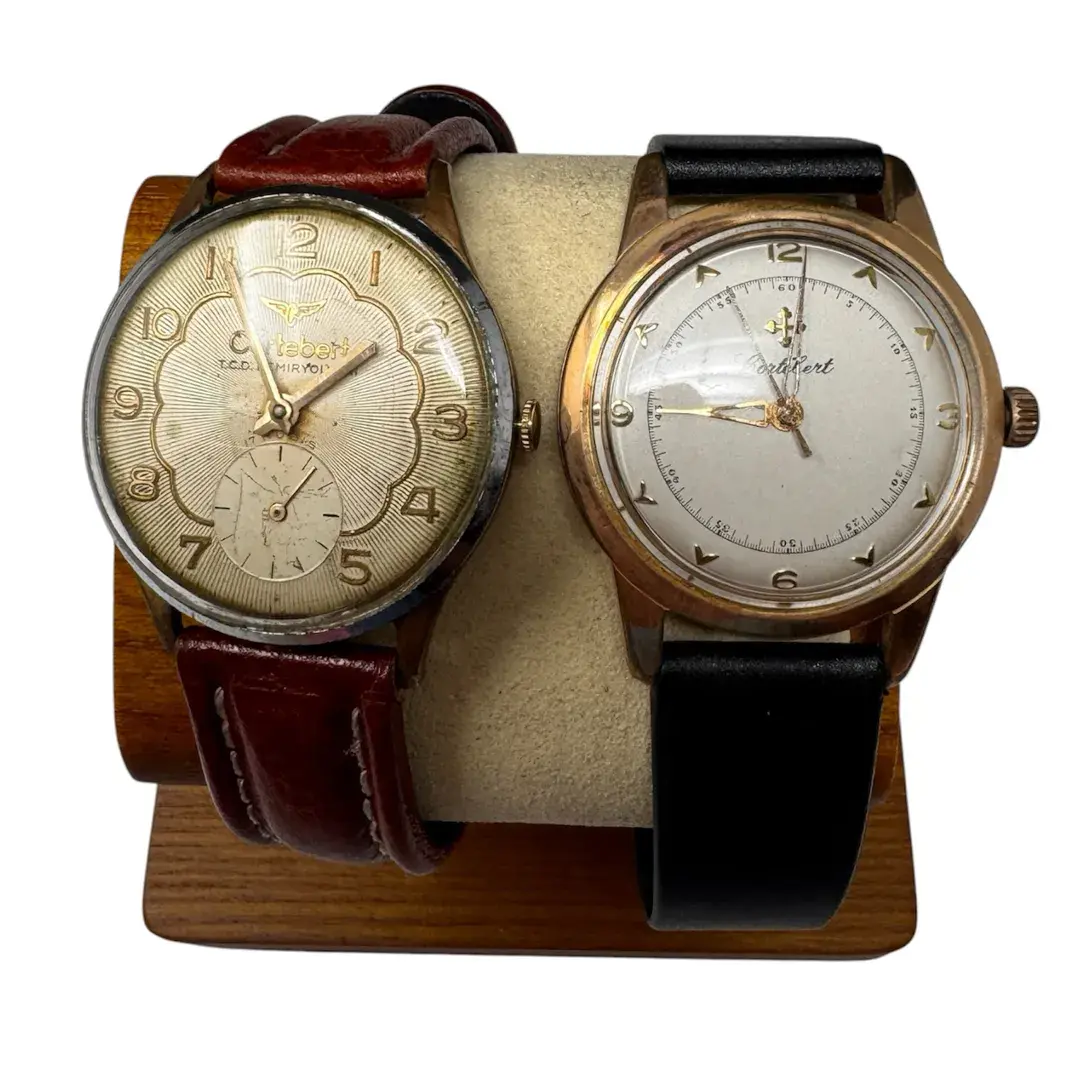 Pair of Vintage Cortébert Swiss Men’s Wristwatches