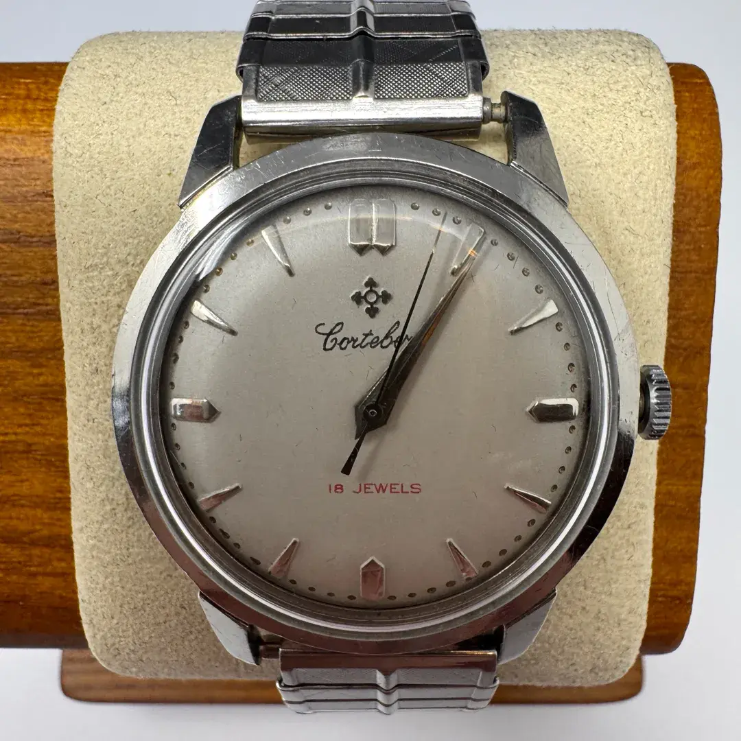 Classic Cortébert 18-Jewel Men’s Mechanical Wristwatch