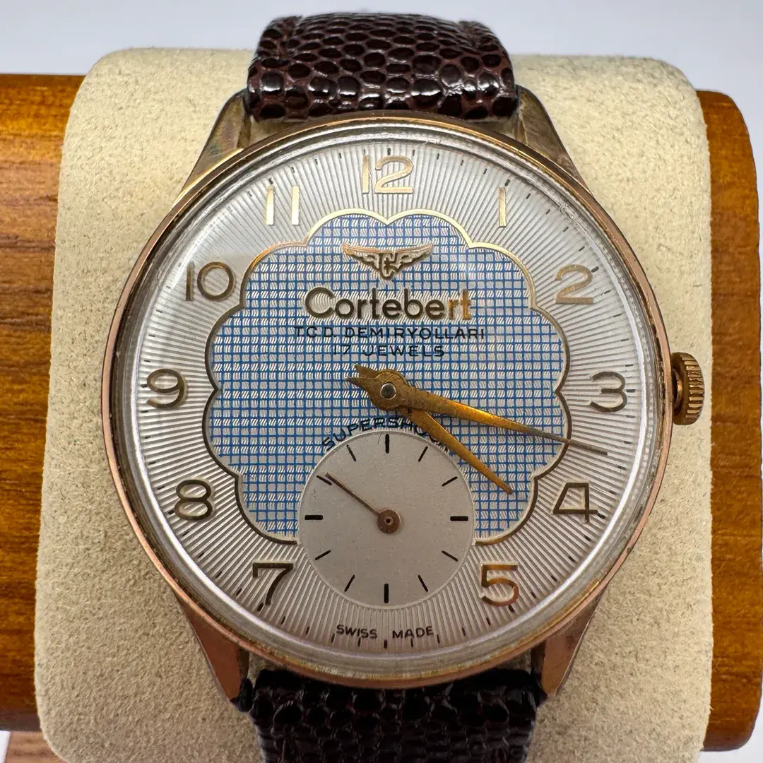 Distinctive Cortébert Swiss Men’s Railway Mechanical Watch