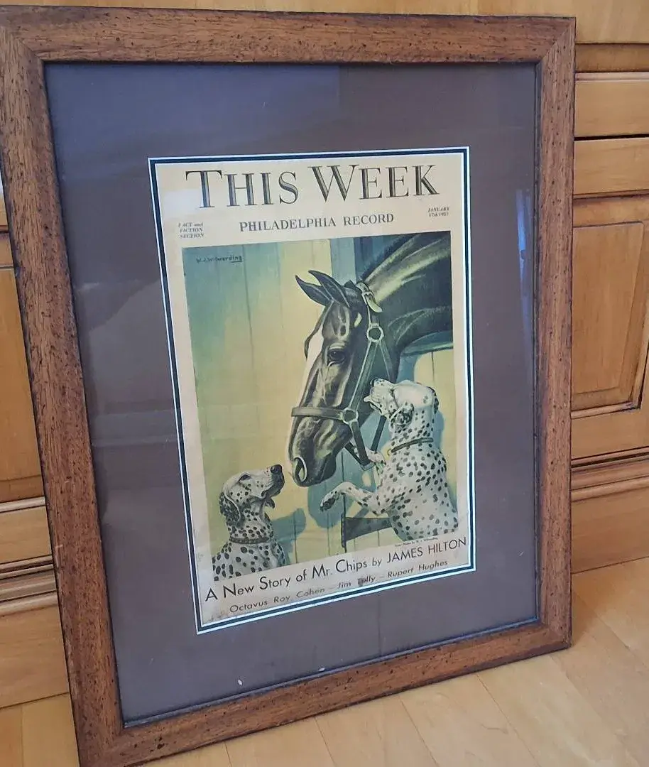 1937 Philadelphia Record “This Week” Dalmatian & Horse Cover by W.J. Wilwarding