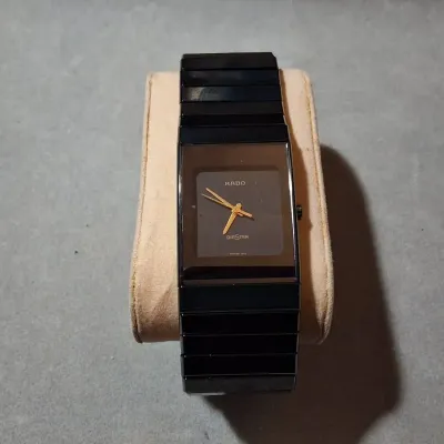 Vintage RADO DiaStar High-Tech Ceramic Rectangular Wristwatch 