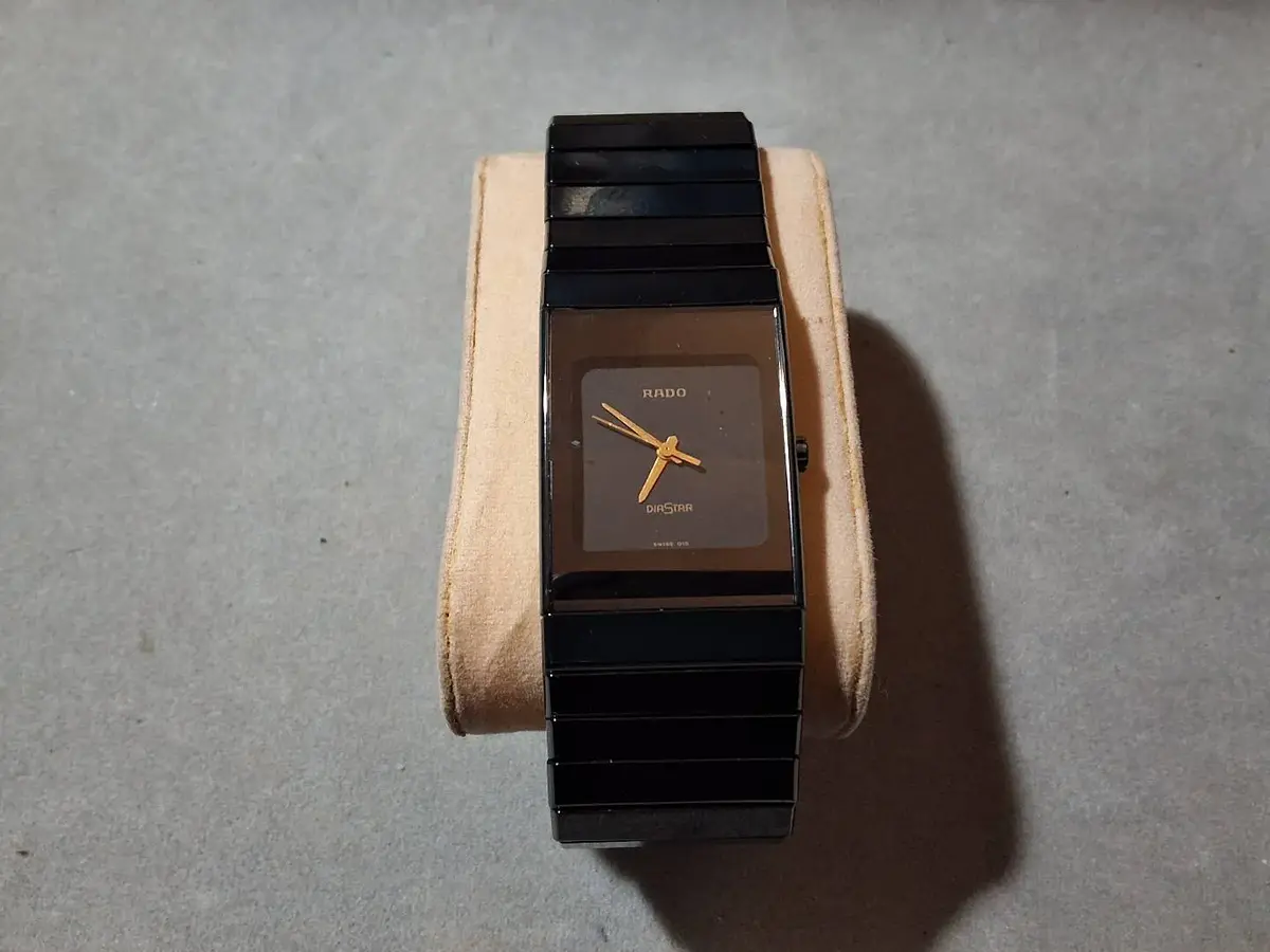 Vintage RADO DiaStar High-Tech Ceramic Rectangular Wristwatch 