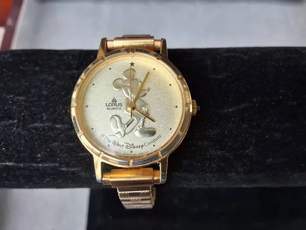 Lorus Quartz Disney Mickey Mouse Gold-Tone Wristwatch