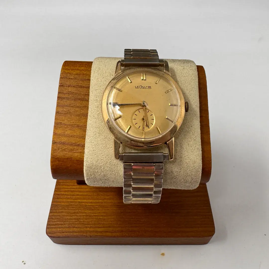 Vintage LeCoultre 14K Gold Men’s Wristwatch with Sub-Seconds Dial