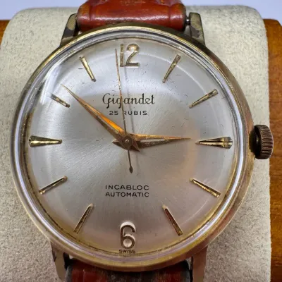 Vintage Gigandet 25 Rubis Incabloc Automatic Men’s Swiss Wristwatch
