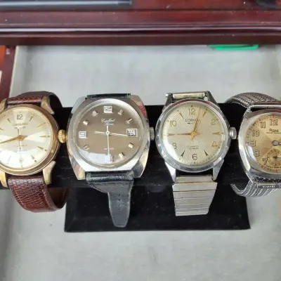 Vintage Swiss Men’s Watch Lot – Cortland, Cupillard Rième, Cornell & Rone Sportsmans 