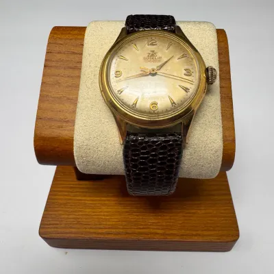 Elegant Gübelin Men’s Gold-Tone Swiss Wristwatch