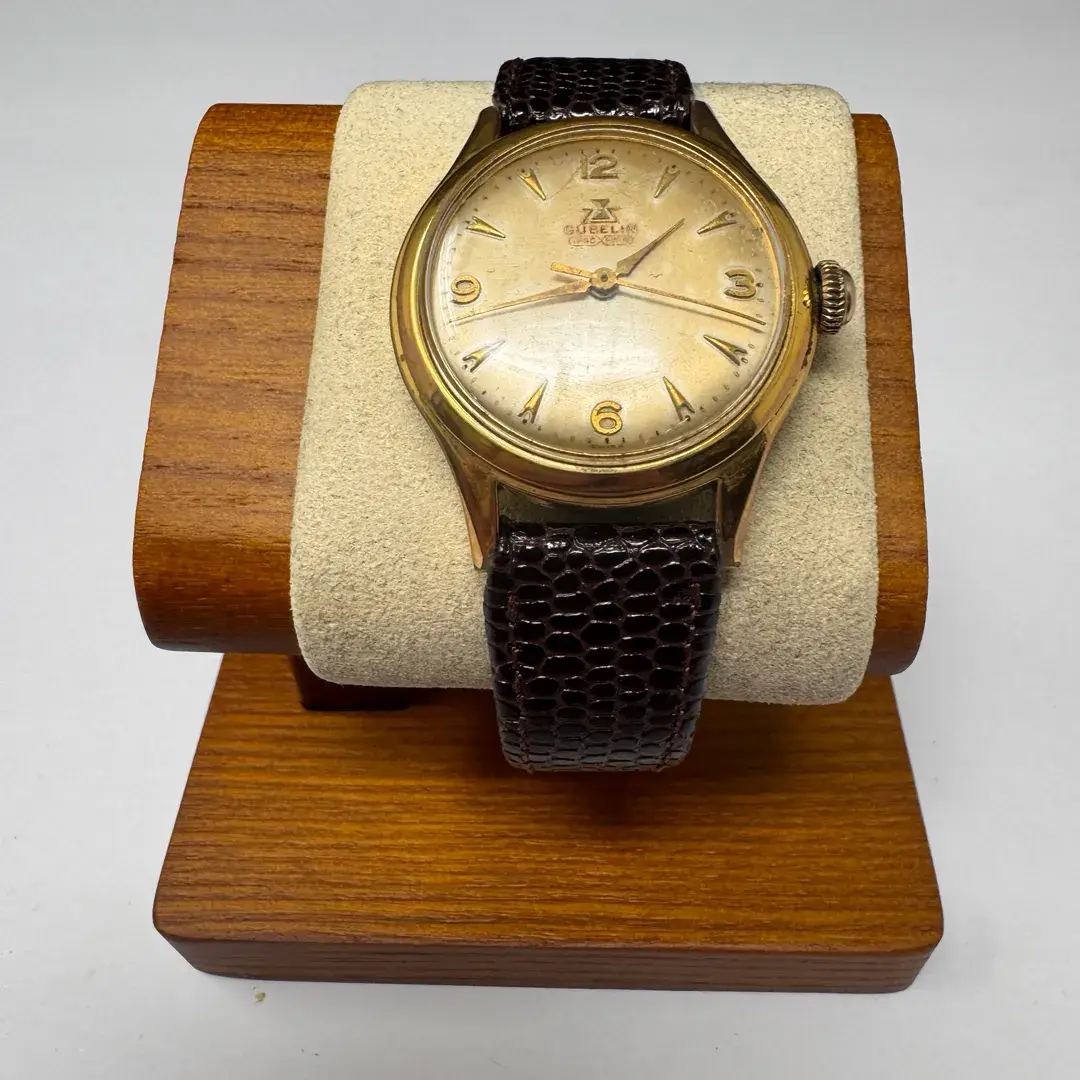 Elegant Gübelin Men’s Gold-Tone Swiss Wristwatch