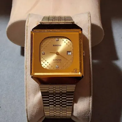 Vintage RADO DiaStar Automatic Gold-Tone Wristwatch with Date