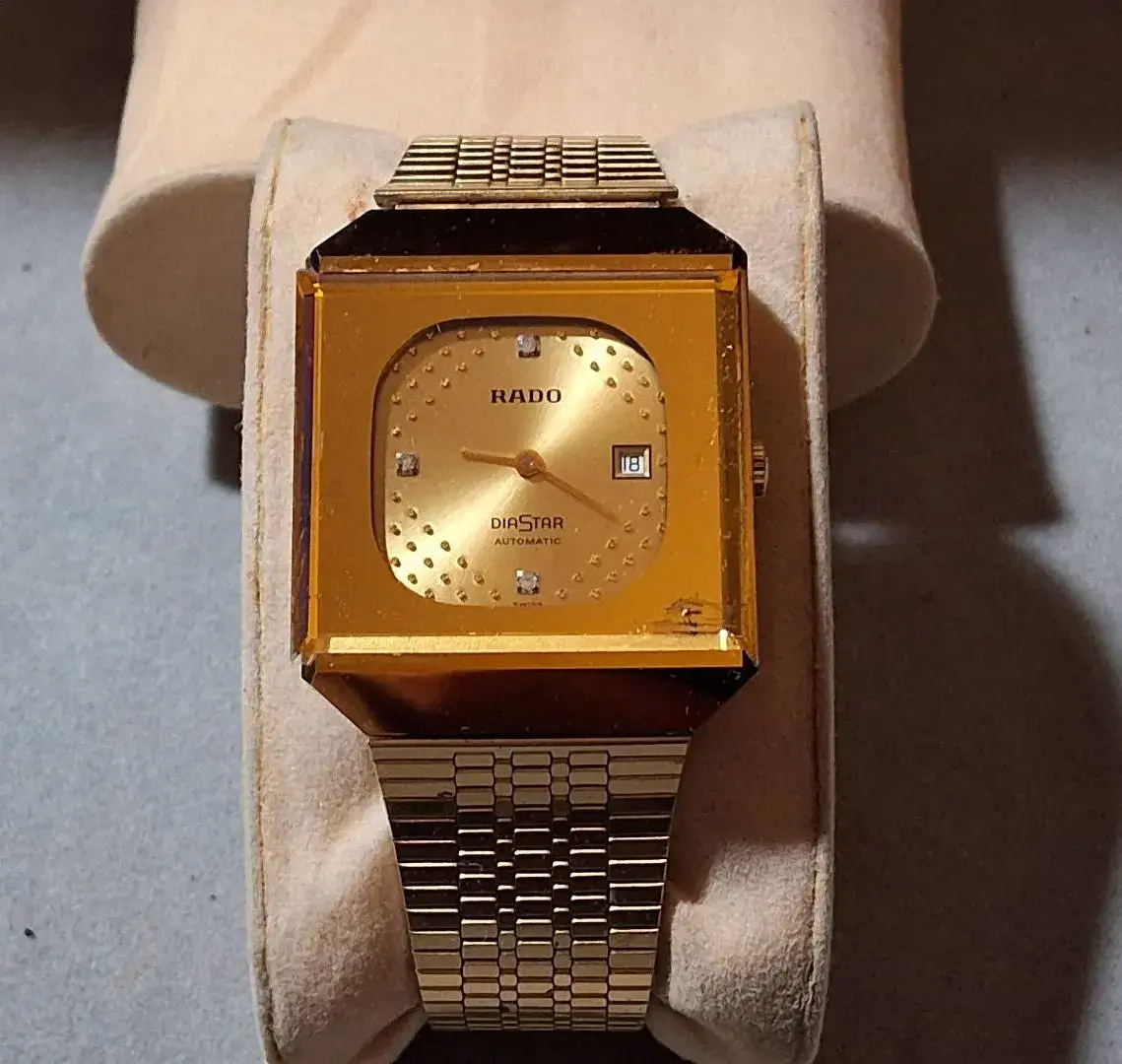 Vintage RADO DiaStar Automatic Gold-Tone Wristwatch with Date