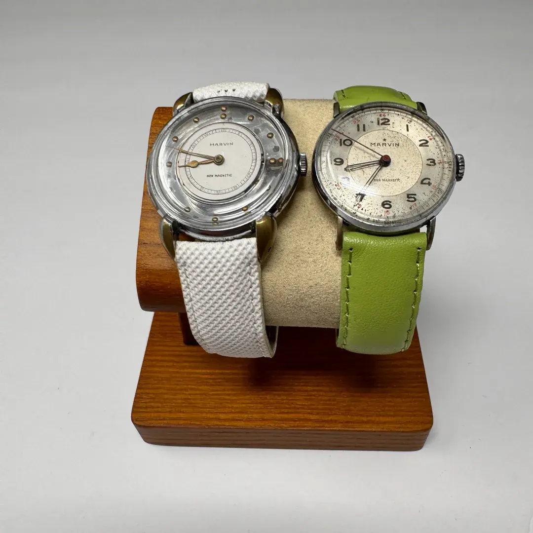 Two Vintage Marvin Non-Magnetic Men’s Wristwatches