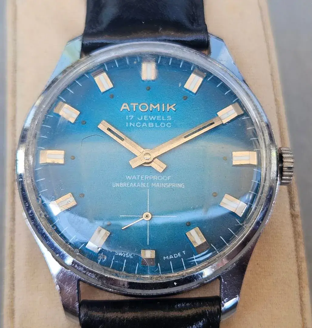 ATOMIK 17-Jewel Incabloc Swiss Wristwatch