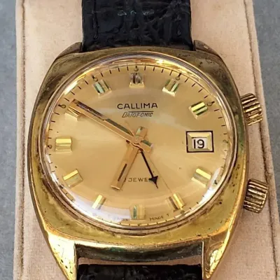 CALLIMA Datofonic Vintage Alarm Wristwatch 