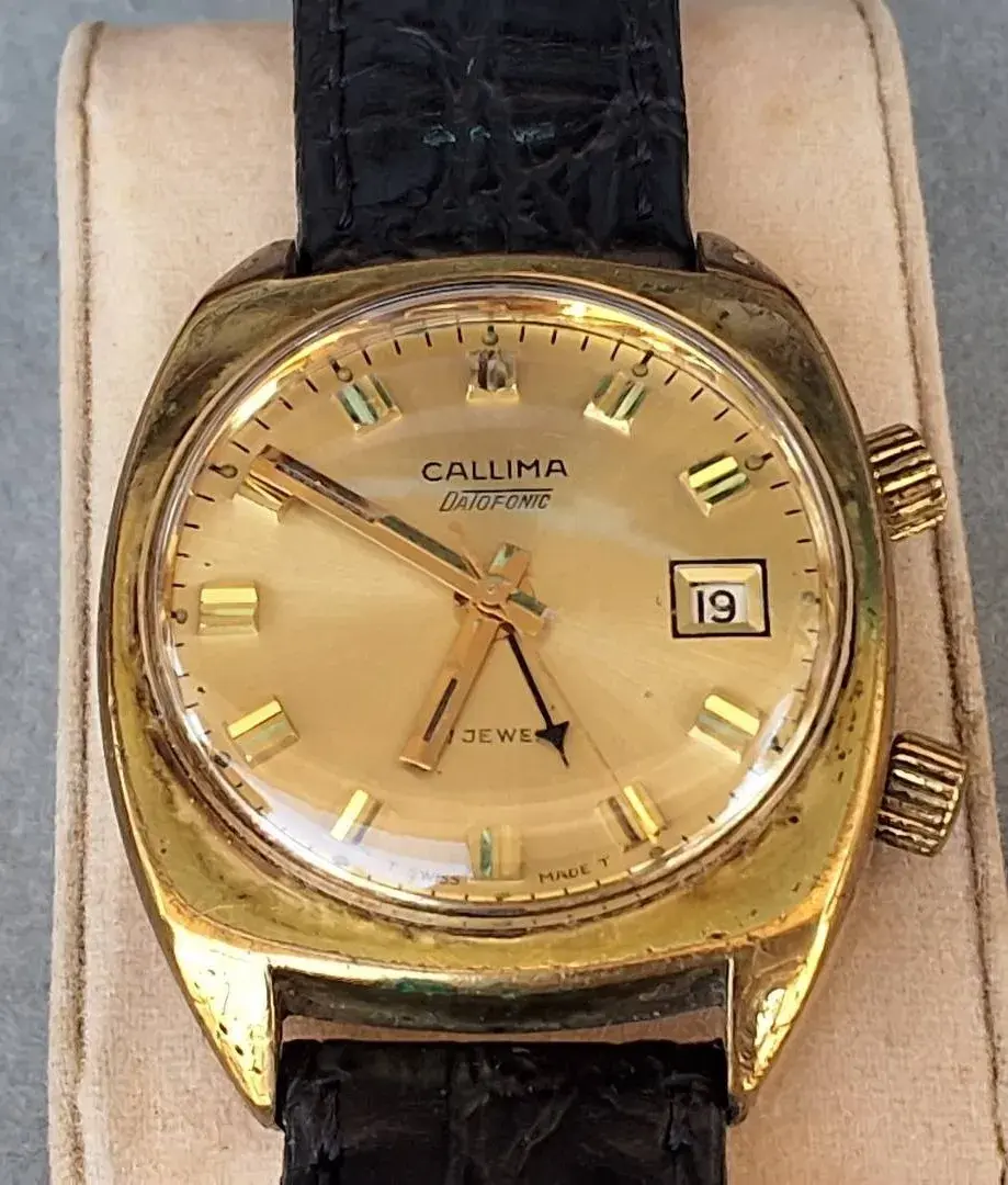 CALLIMA Datofonic Vintage Alarm Wristwatch 