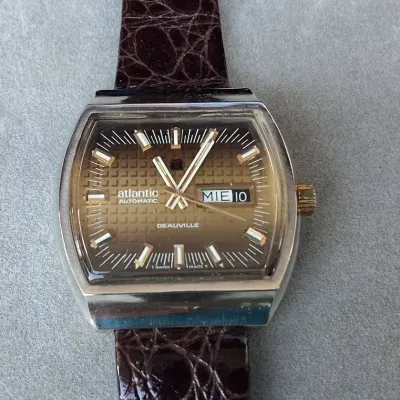 ATLANTIC Deauville Automatic Day-Date Wristwatch 