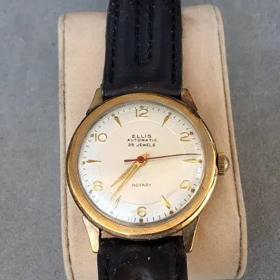 Vintage ELLIS Automatic 25 Jewels Rotary Swiss Wristwatch 