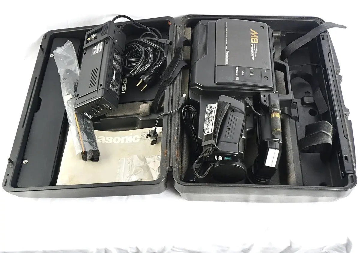 Panasonic NV-M8PX M8 VHS Movie Camcorder With Hard Case, Battery, Adapter And Manual