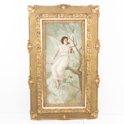 Sale Photo Thumbnail #133: Framed Antique Painting "Allegory of Music"