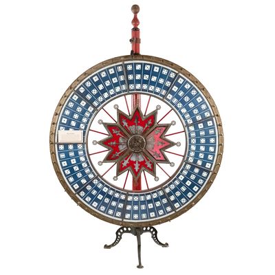 Antique HC Evans Jumbo Floor Model Gambling Wheel