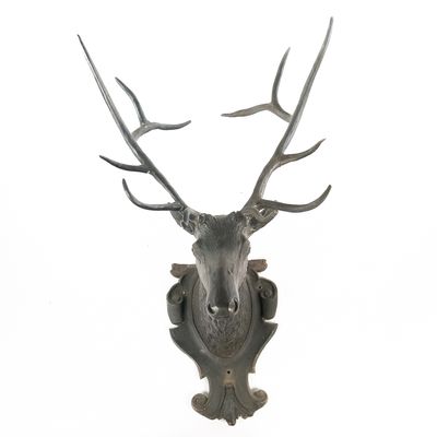 Hand Formed Life Sized  Copper Elk Head