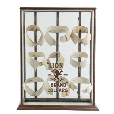 Vintage Lion Collars Display Case