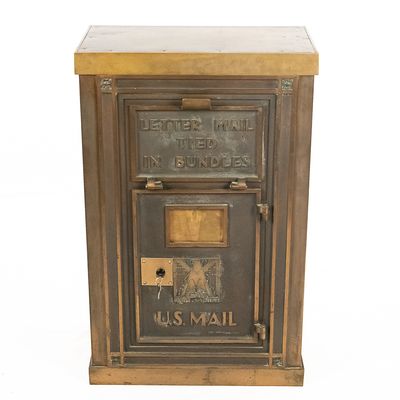 Antique Bronze US Mail Letter Box