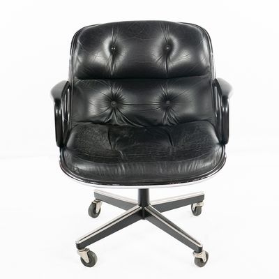 Sale Photo Thumbnail #101: Vintage Knoll Pollock Leather Executive Chair