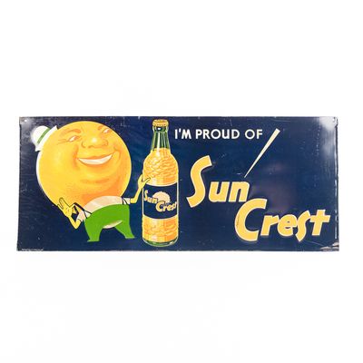 Sale Photo Thumbnail #138: 1940s Sun Crest Orange Man SST Advertising Sign