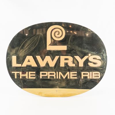 Vintage Lawry's The Prime Rib Restaurant Sign